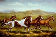 unknow artist Horses 05 oil on canvas